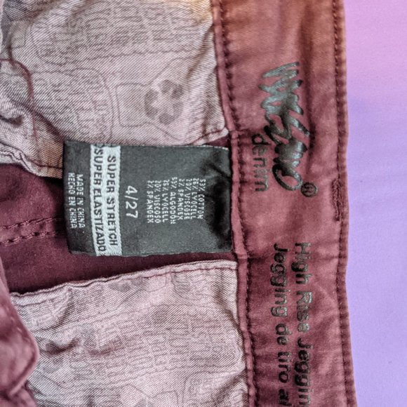Burgundy jegging cargo pants - Picture 7 of 7
